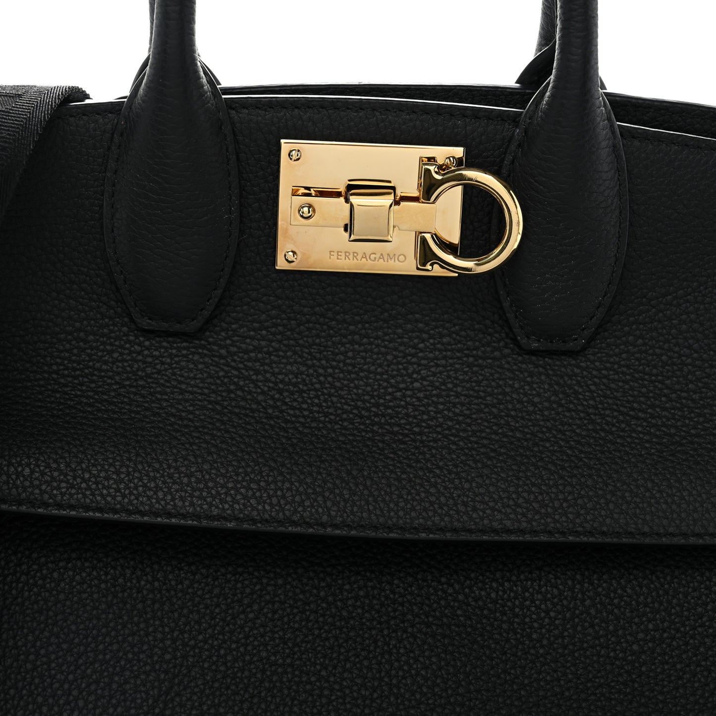Calfskin Medium Studio Soft Bag Black