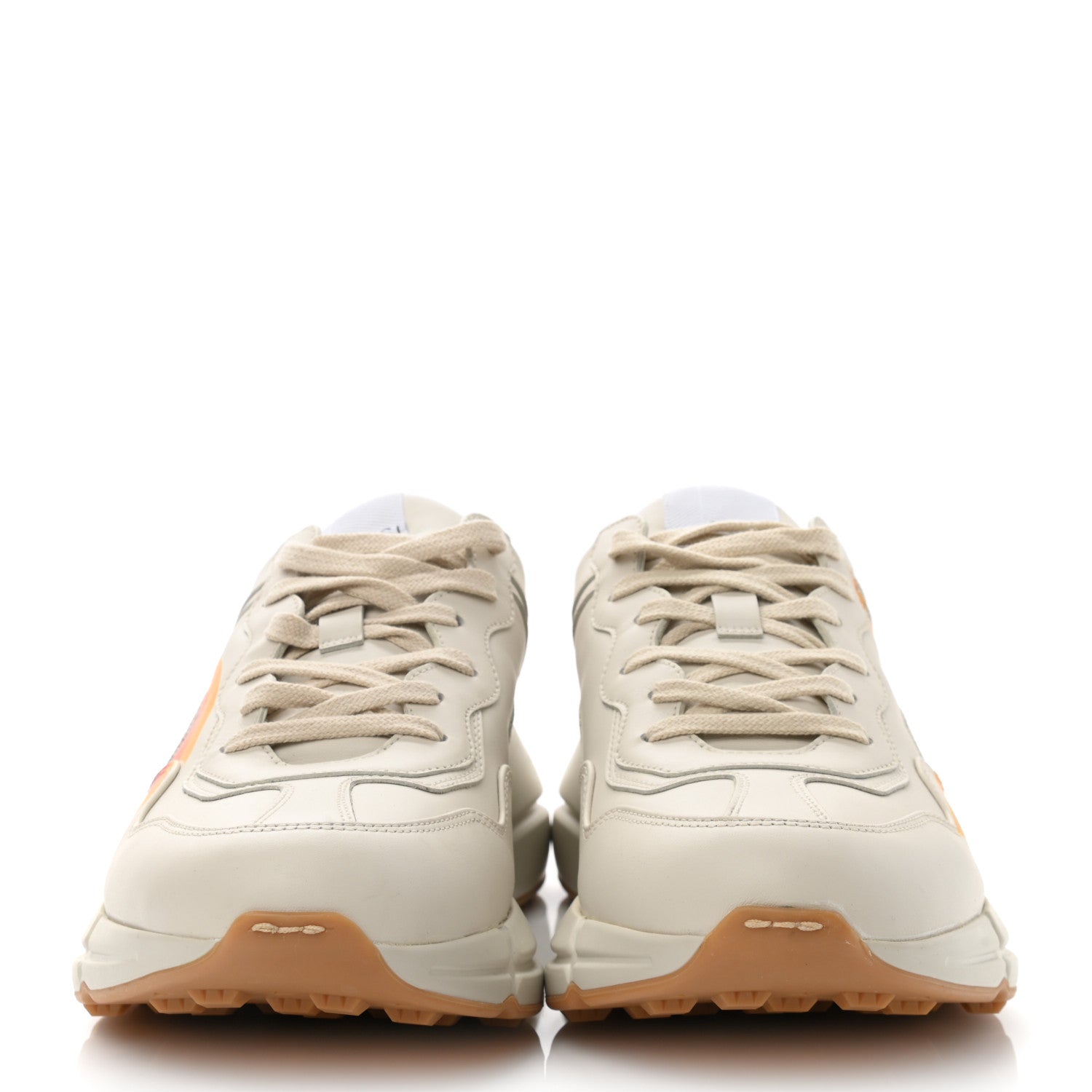 Gucci Calfskin Interlocking G Star Mens Rhyton Sneakers 8.5 Mystic White 2 of 9