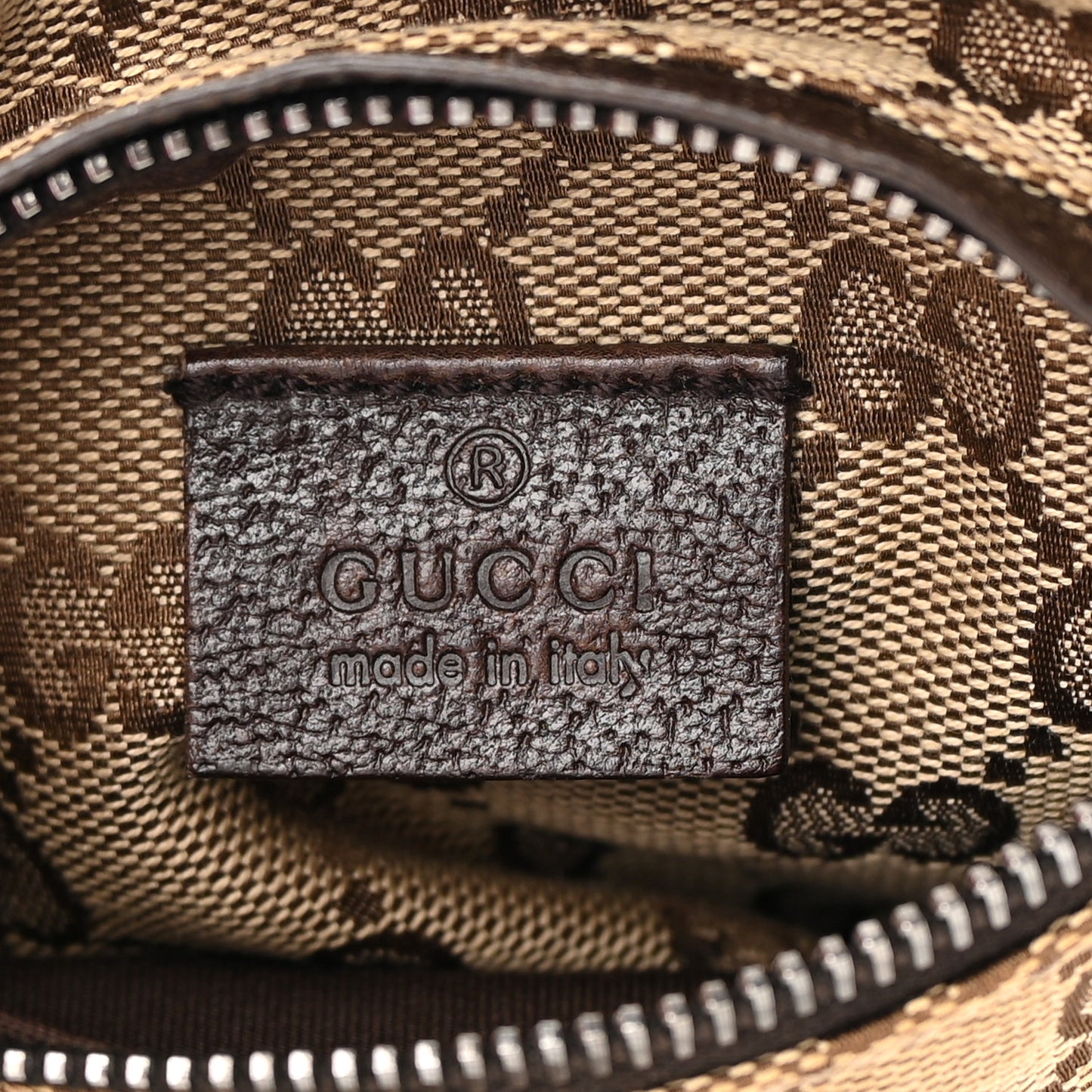 Monogram Web Belt Bag Dark Brown