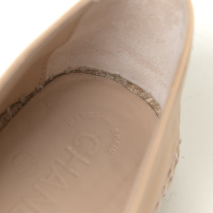 Chanel Lambskin CC Espadrilles 40 Beige Black 5 of 6