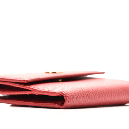 Gucci Dollar Calfskin Double G French Flap Wallet Hibiscus Red 6 of 7