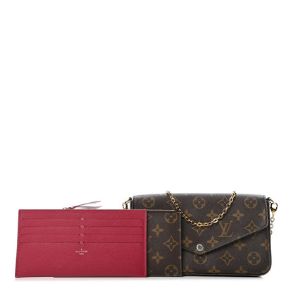 Louis Vuitton Monogram Pochette Felicie Chain Wallet Fuchsia 1 of 4
