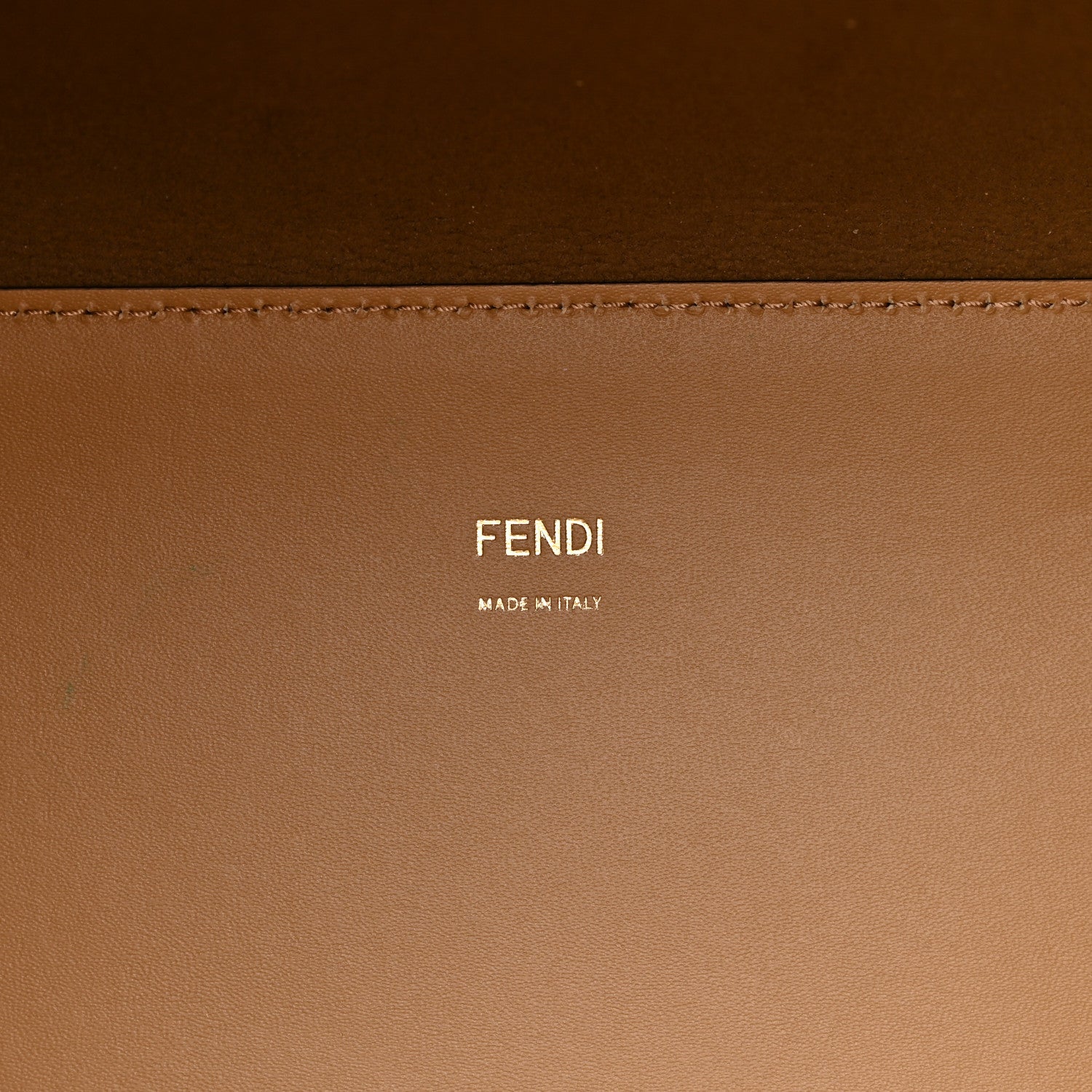 Fendi Vitello King Plexiglass Logo Embossed Medium Fendi Sunshine Shopper Tote Miele Scuro 6 of 11
