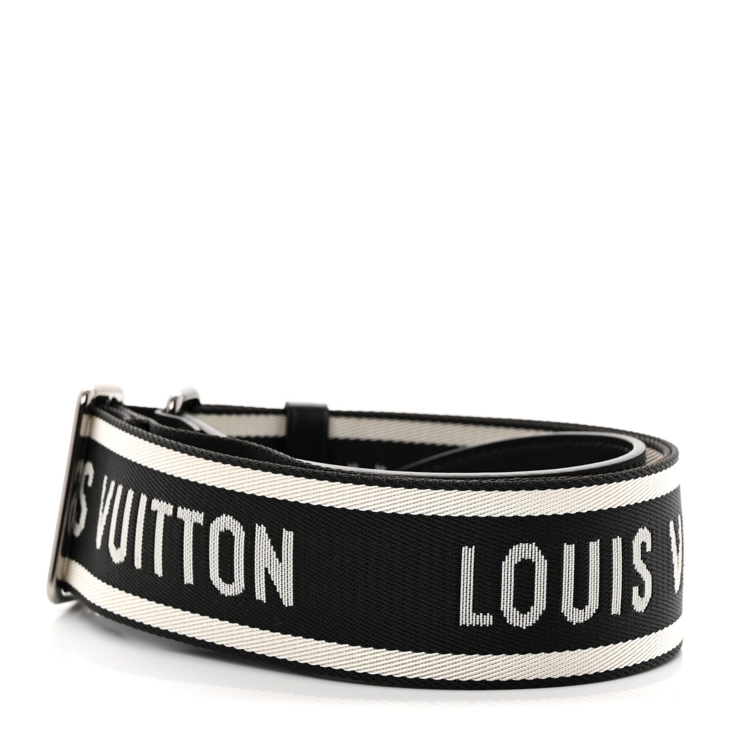 Nylon Jacquard Sporty Bandouliere Shoulder Strap Black