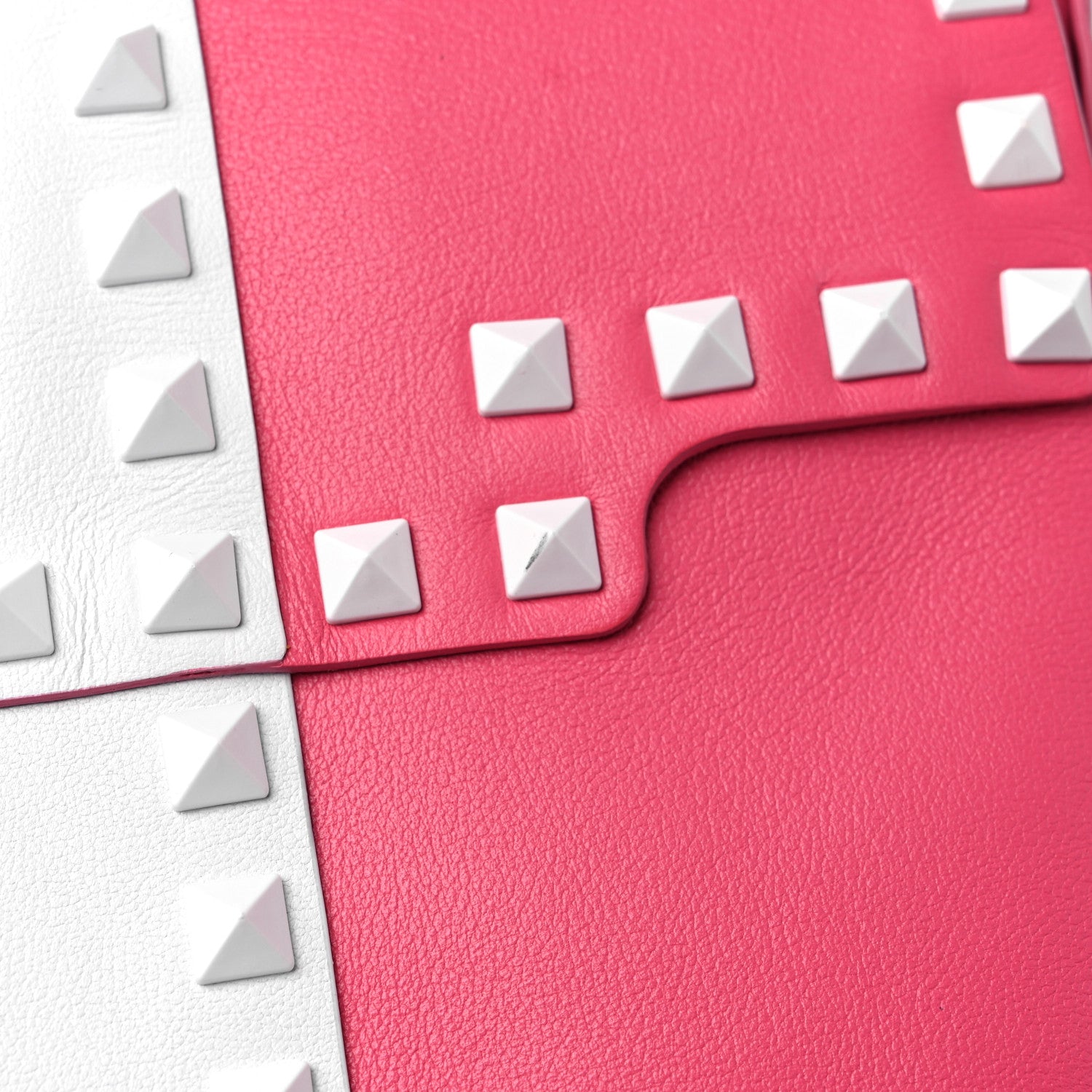 Valentino Garavani Vitello Colorblock Free Rockstud Top Handle Shoulder Bag Pink Optic White 12 of 16