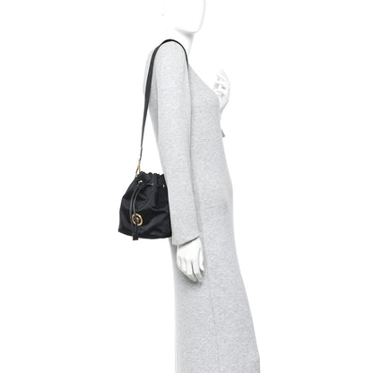 Versace Nylon Medusa Drawstring Bucket Bag Black 3 of 17