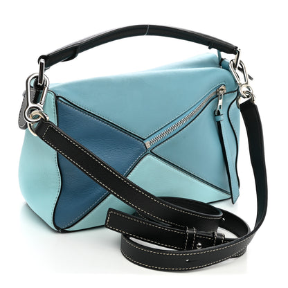 Loewe Calfskin Medium Puzzle Bag Light Blue Aqua 3 of 9