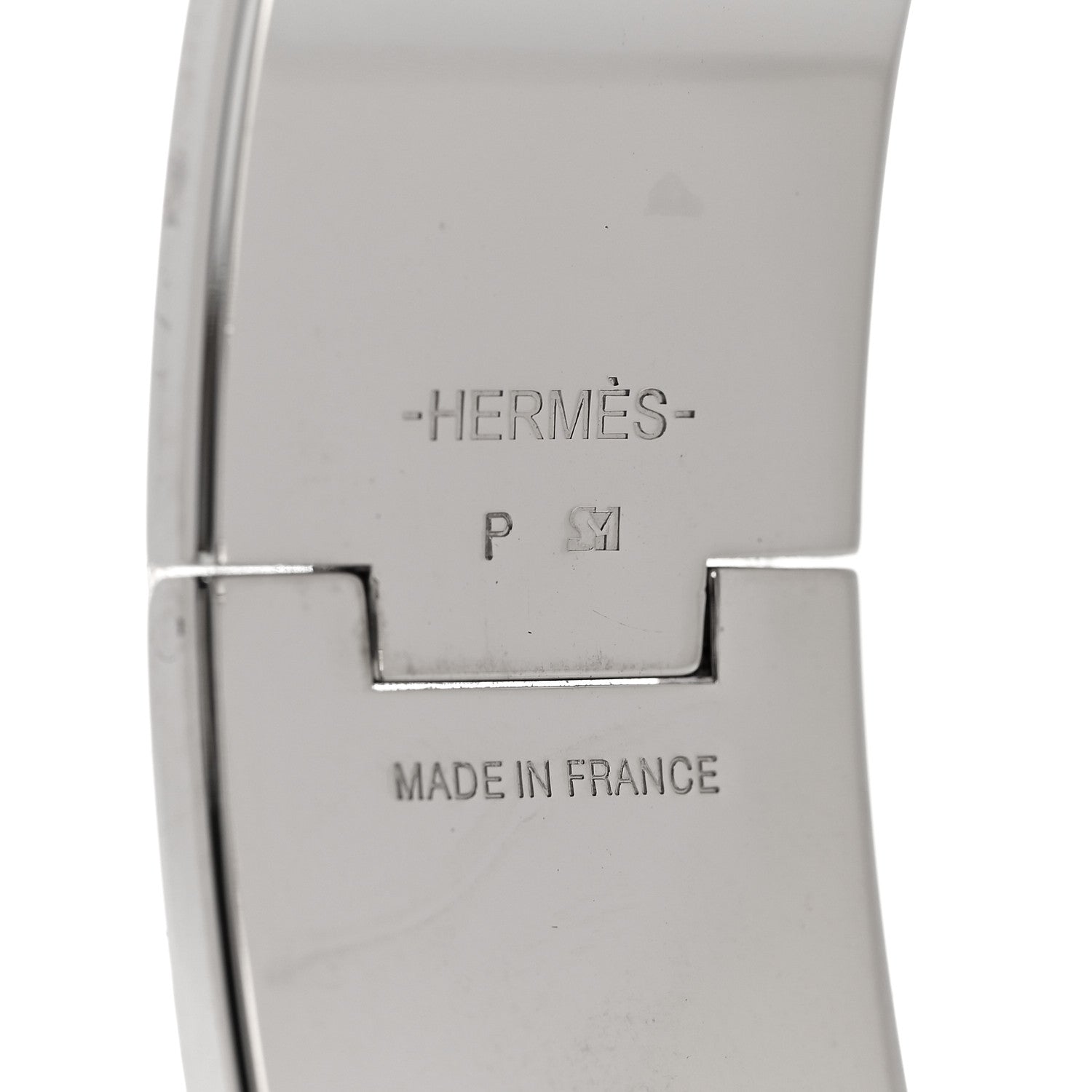 Hermes Enamel Wide Clic Clac H Bracelet GM Rose Nymph White 4 of 4