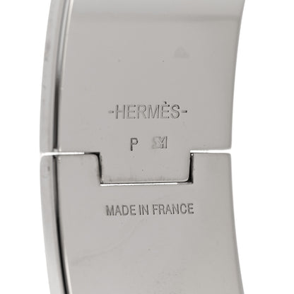 Hermes Enamel Wide Clic Clac H Bracelet GM Rose Nymph White 4 of 4