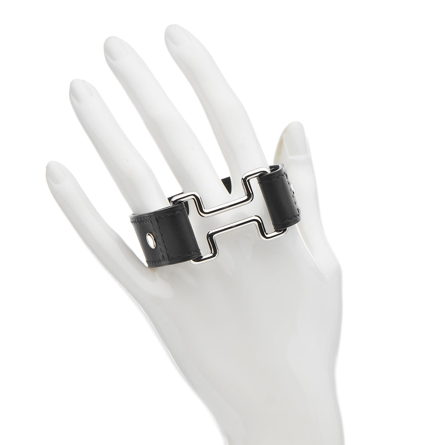 Hermes Chamonix H Wire Bracelet Black 2 of 5