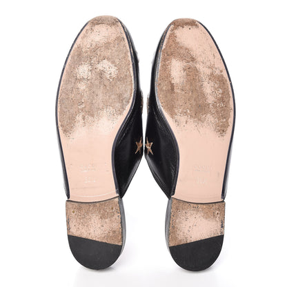 Gucci Goatskin Bee Star Embroidered Womens Princetown Slippers 36.5 Black 7 of 15