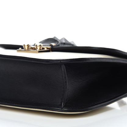 Valentino Garavani Vitello Small Glam Lock Rockstud Flap Black Light Ivory 10 of 12
