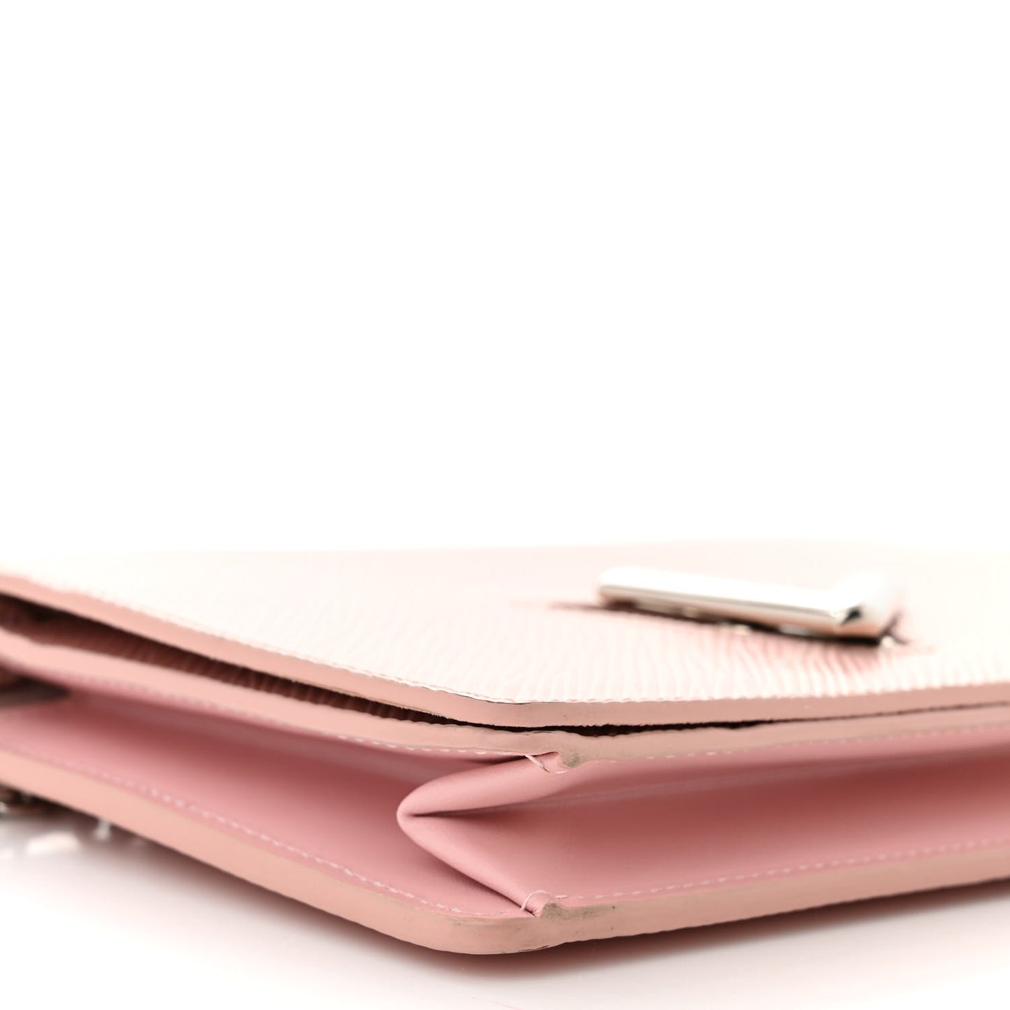 Epi Twist Belt Chain Wallet Rose Ballerine