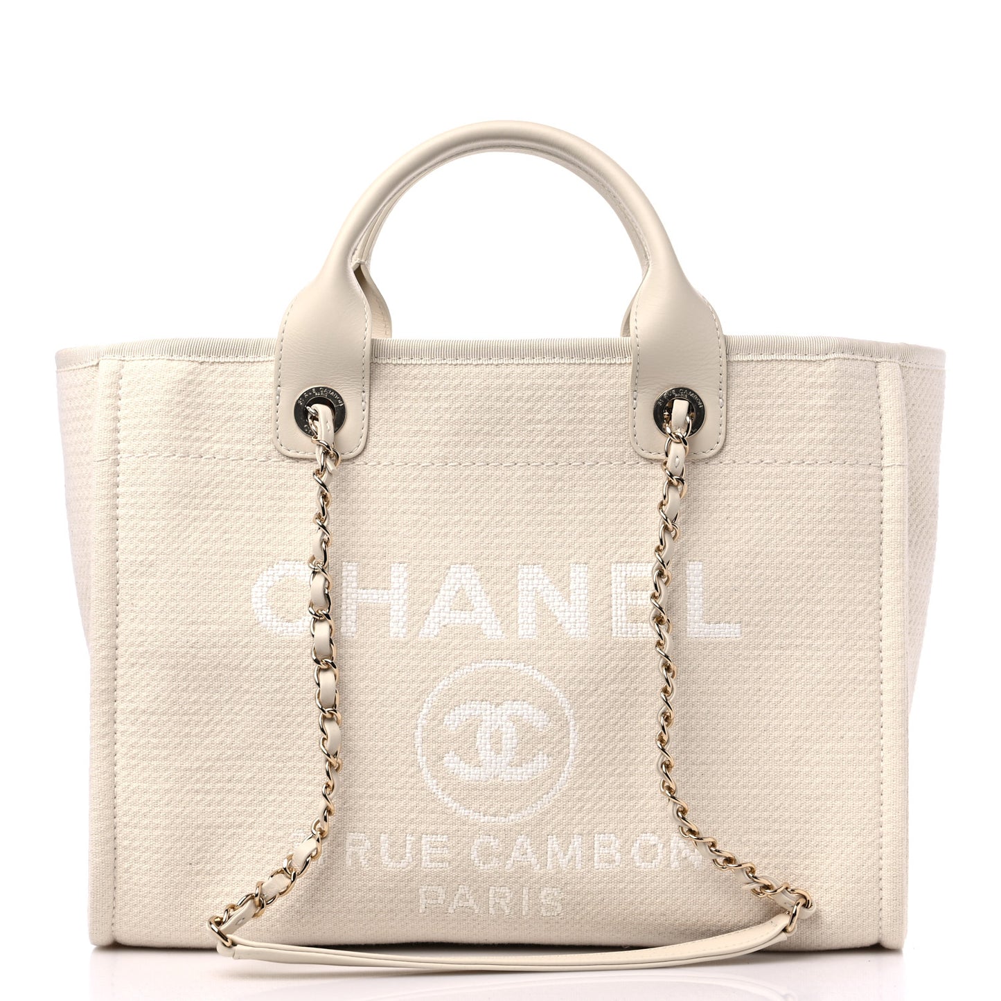 Mixed Fibers Small Deauville Tote White