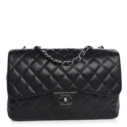 Chanel Caviar Quilted Jumbo Single Flap Black 1 of 9