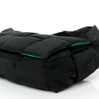 Bottega Veneta Nylon Intrecciato Padded Tech Cassette Bag Black Green 10 of 11