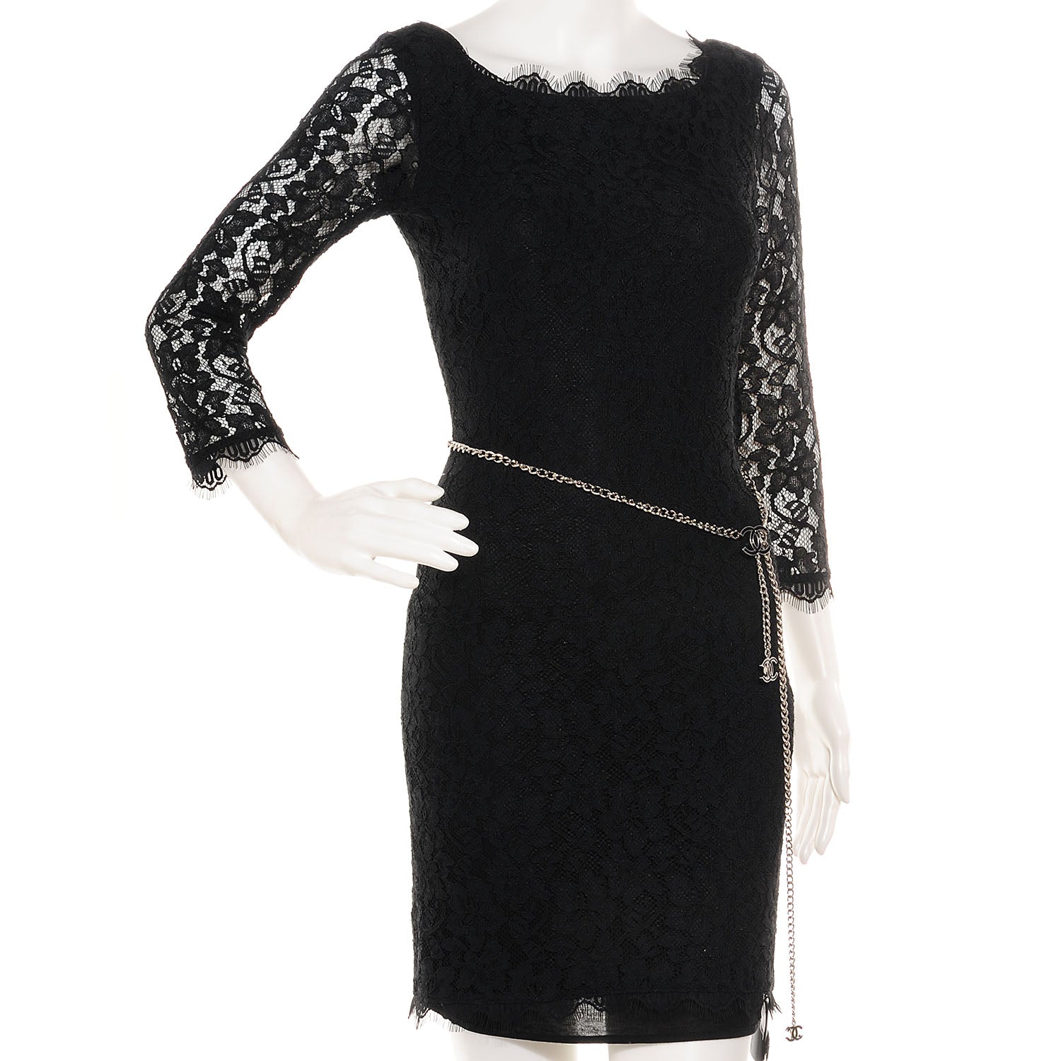 Chanel Enamel CC Chain Belt Silver Black 2 of 5