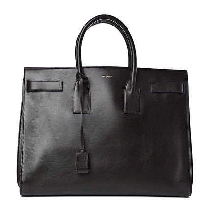 Saint Laurent Calfskin Large Sac De Jour Carryall Dark Brown 1 of 9