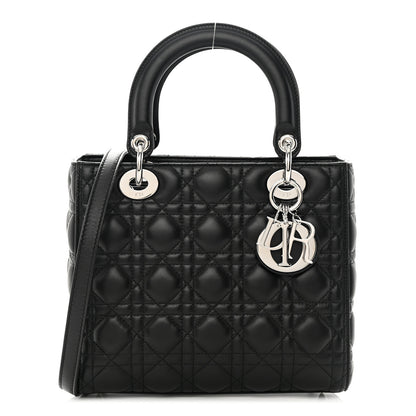 Christian Dior Lambskin Cannage Medium Lady Dior Black 1 of 14