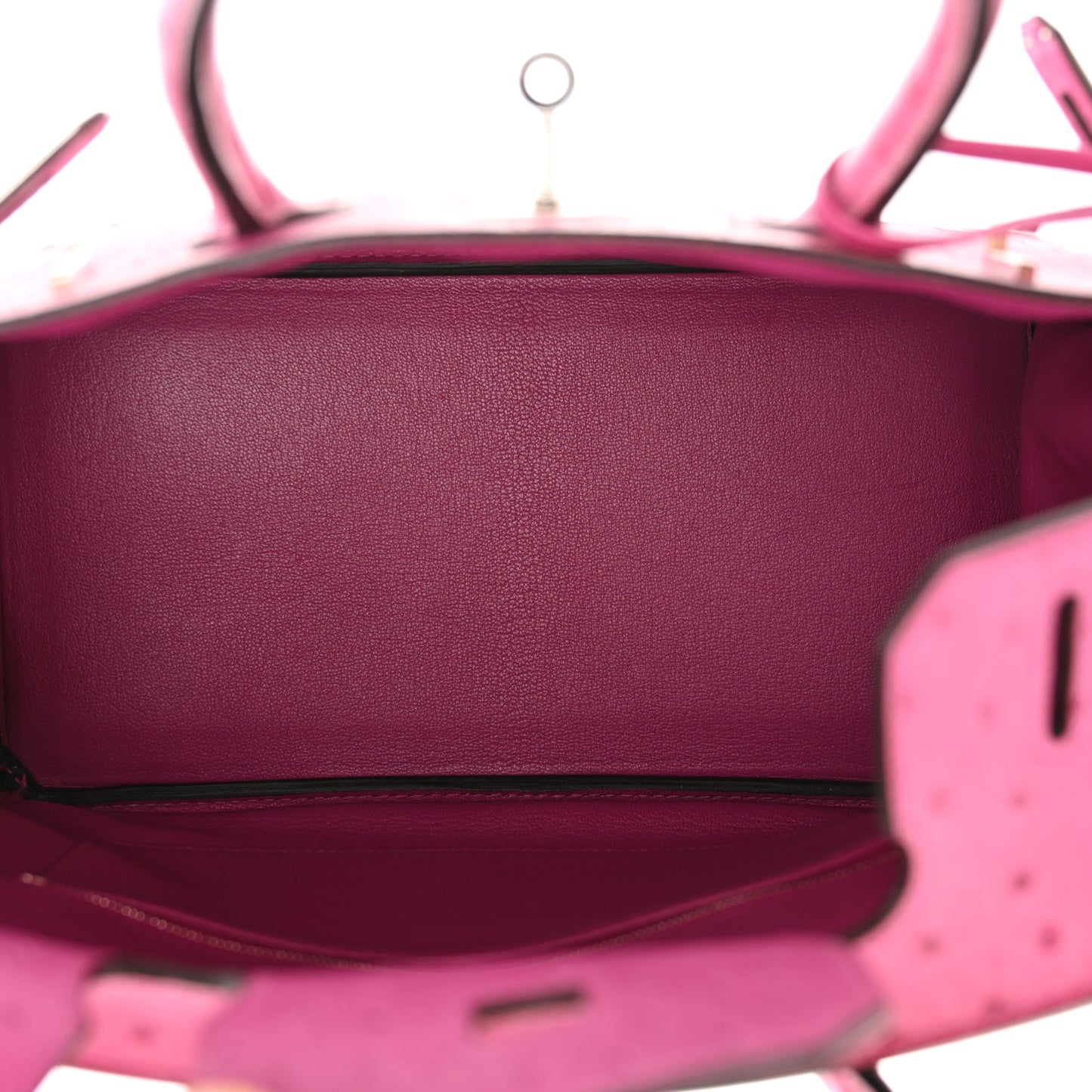 Ostrich Birkin 30 Rose Pourpre