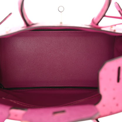 Hermes Ostrich Birkin 30 Rose Pourpre 5 of 13