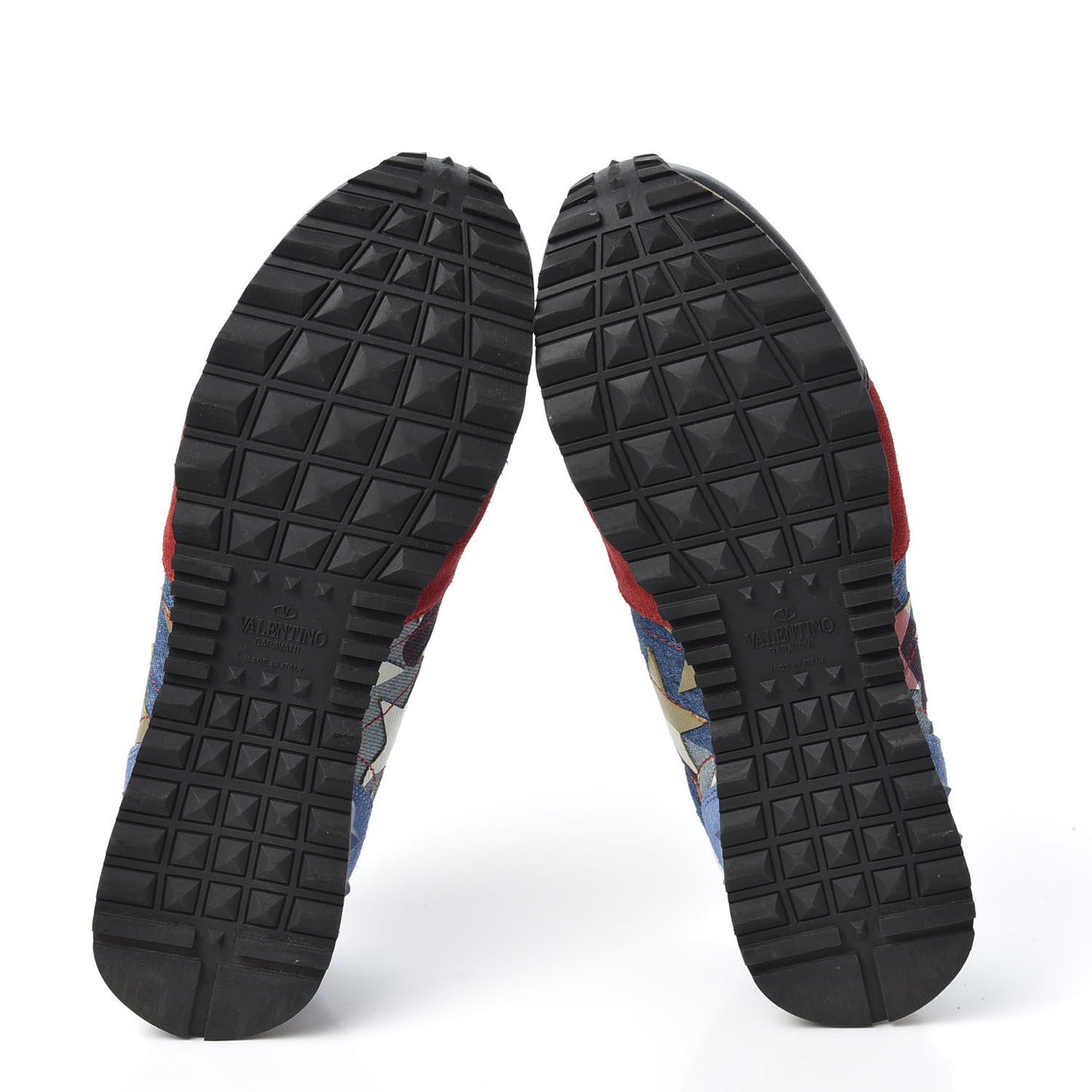 Suede Denim Camustars Womens Rockrunner Sneakers 38 Blue Red