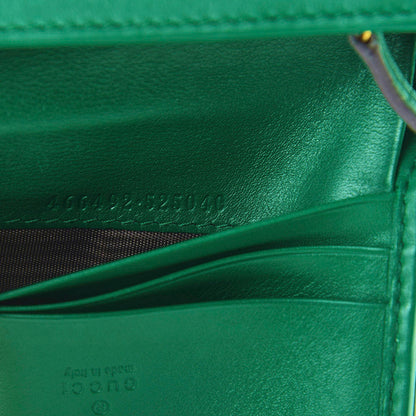 Gucci Calfskin Matelasse GG Marmont Card Case Wallet Emerald 7 of 12