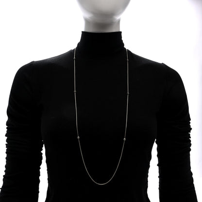 David Yurman Sterling Silver Black Diamond Pave Ball Station Necklace 2 of 4