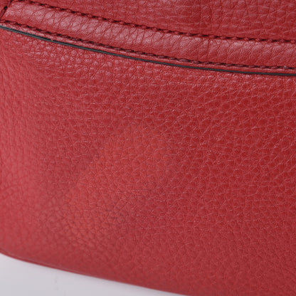 Gucci Pebbled Calfskin Small Soho Flap Crossbody Red 12 of 16