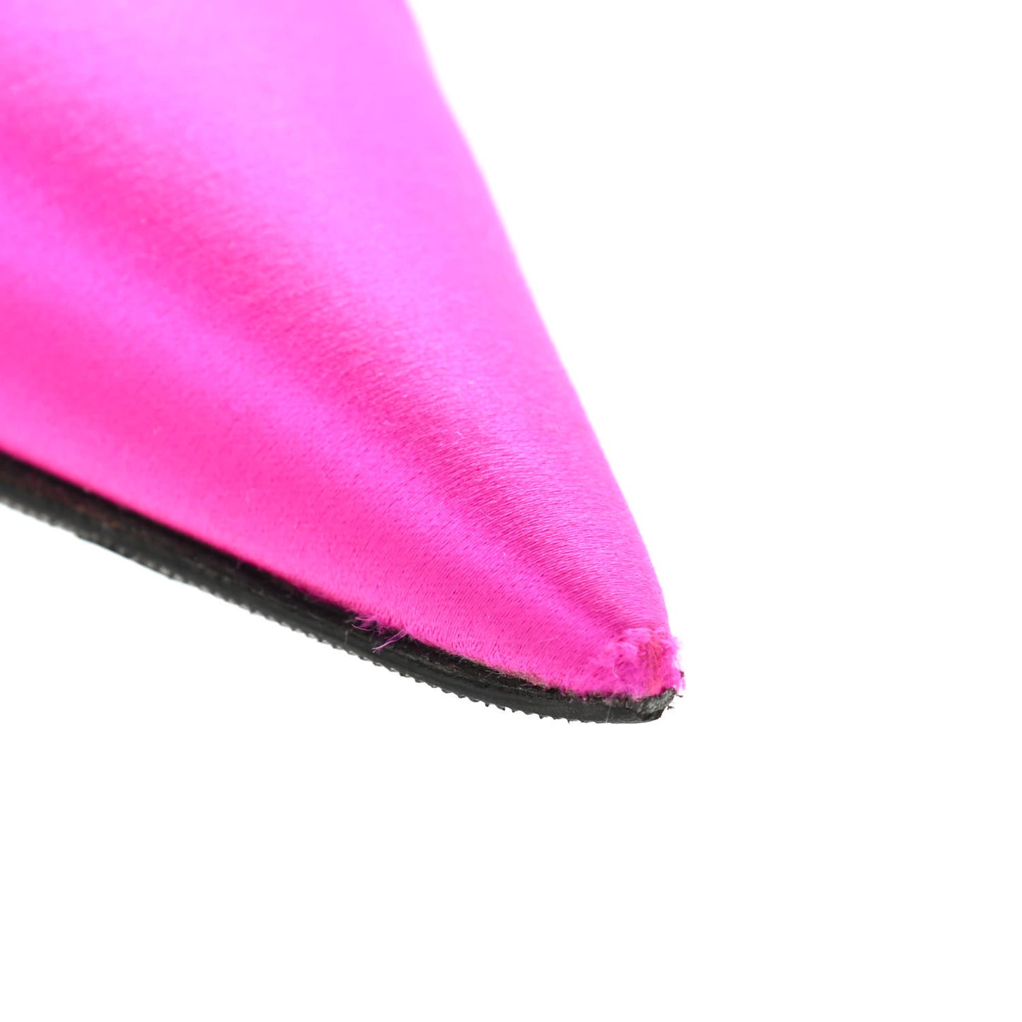 Satin Pointed Toe Knife 40mm Mules 38.5 Rose Fuchsia