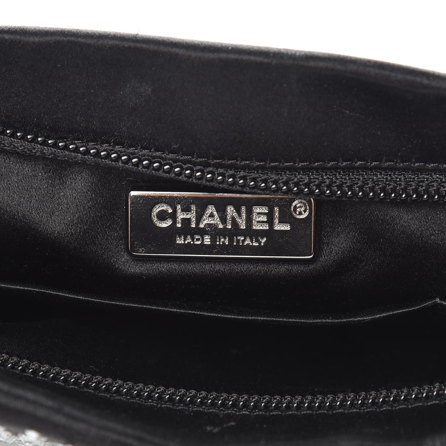 Satin Diamante Evening Clutch Bag Black