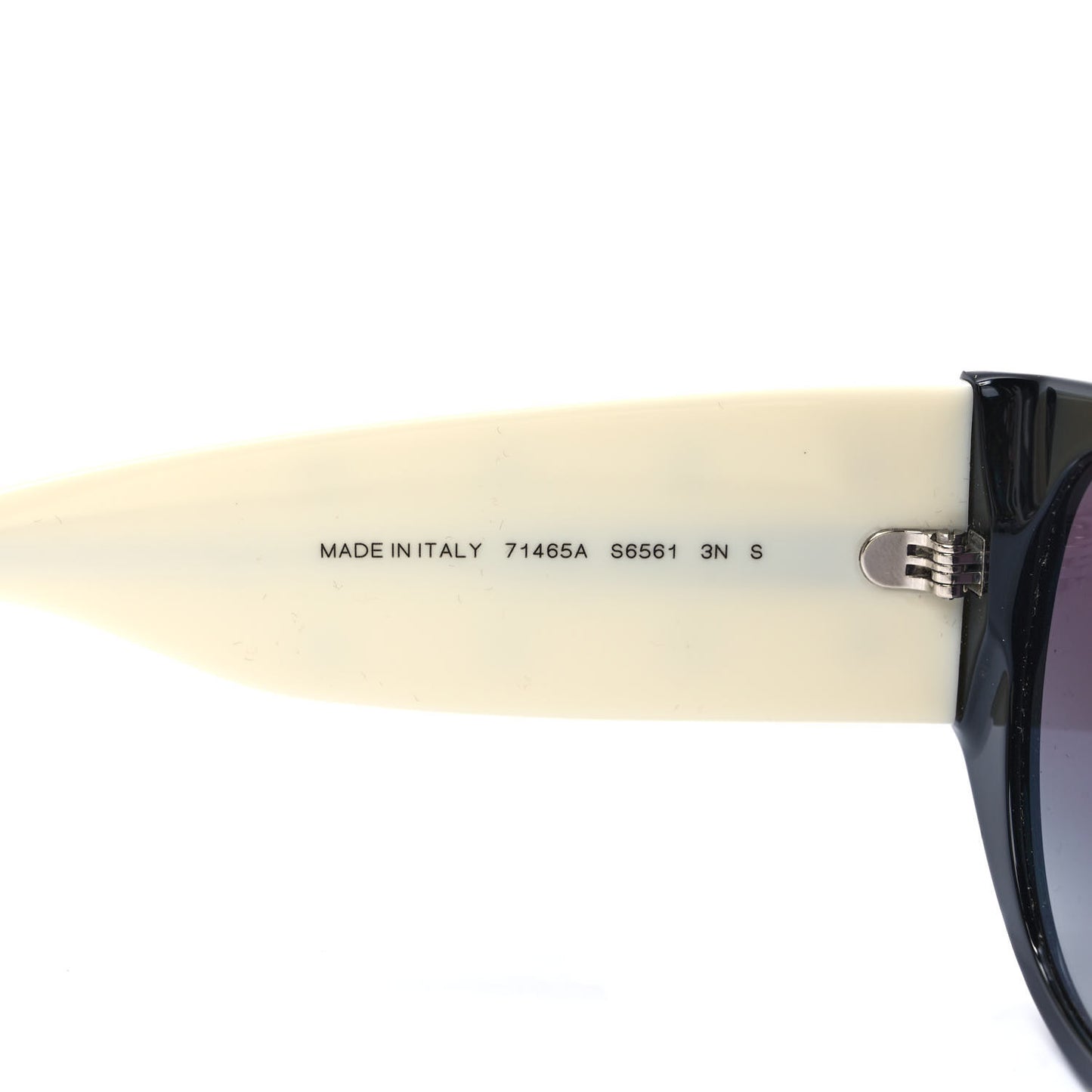 Acetate Quilted CC Pilot Sunglasses 71465 White Black