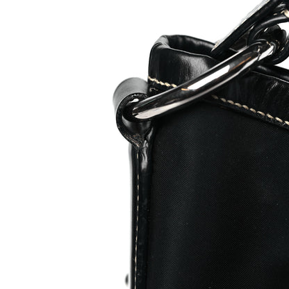 Prada Tessuto Nylon Calfskin Hobo Black 12 of 12