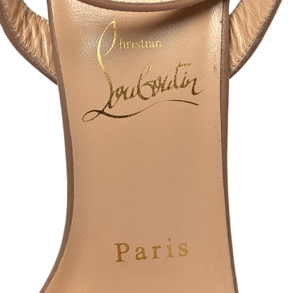 Christian Louboutin Nappa Loubi Girl 100 Sandals 36 Nude 7 of 8