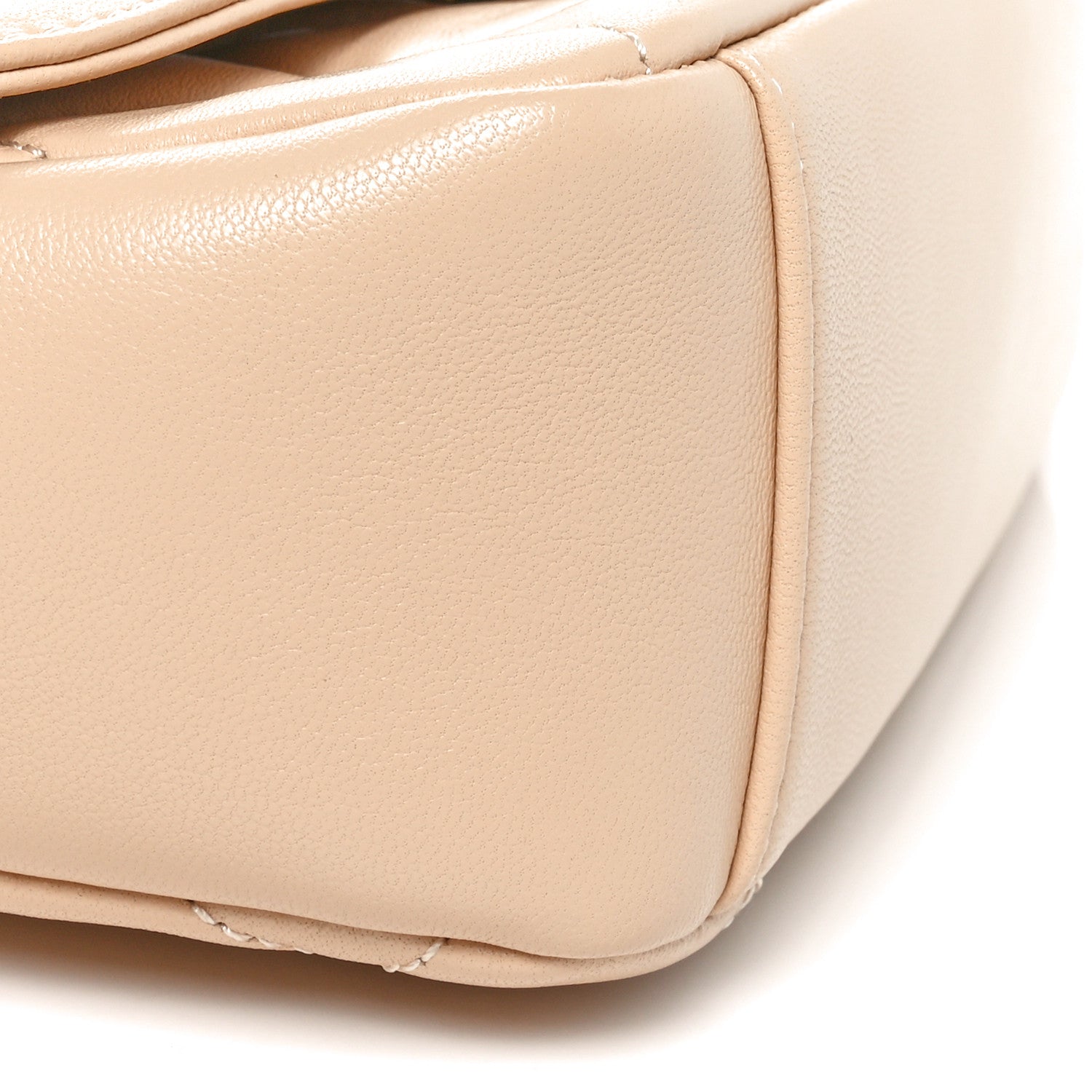 Chanel Lambskin Quilted CC Coin Flap Bag Beige 9 of 10