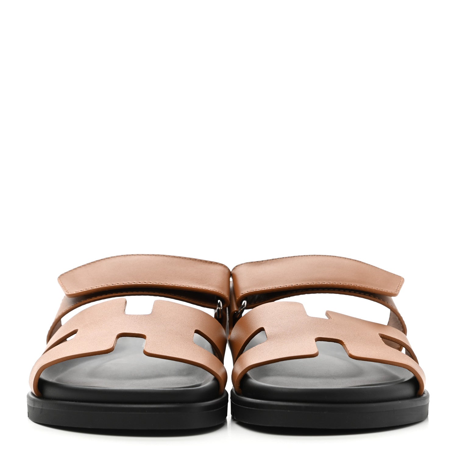 Hermes Calfskin Womens Chypre Sandals 35 Gold 2 of 9