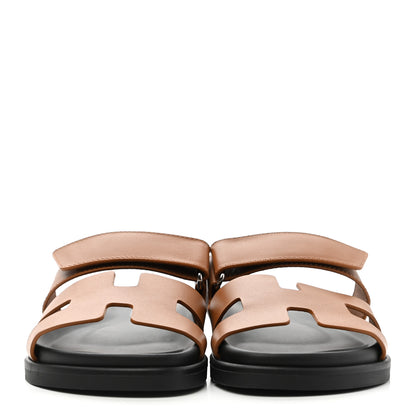Hermes Calfskin Womens Chypre Sandals 35 Gold 2 of 9