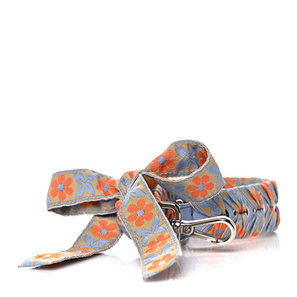 Fendi Calfskin Ribbon Lace Up Floral Mini Strap You Blue 1 of 4