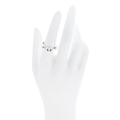 Hermes Sterling Silver PM Chaine d'Ancre Enchainee Band Ring 55 7.25 2 of 7