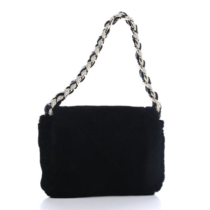 Chanel Shearling Lambskin Crystal Strass Flap Black 2 of 4