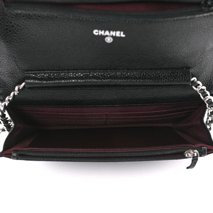 Chanel Caviar Quilted Wallet on Chain WOC Black 5 of 13
