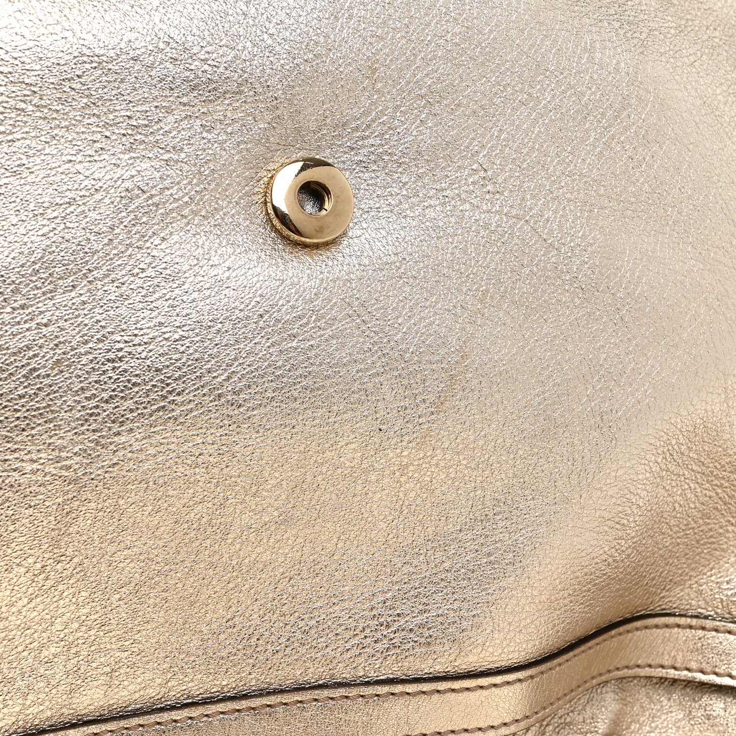 Metallic Calfskin Medium Britt Tassel Shoulder Bag Platinum