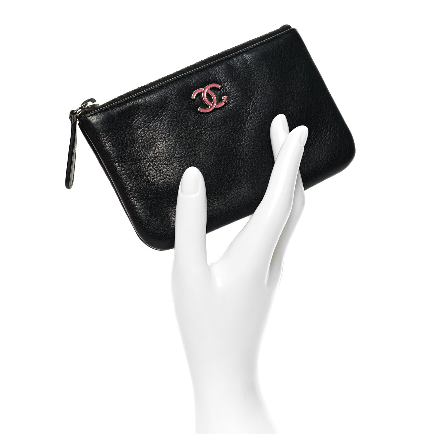 Goatskin Cosmetic Pouch Black