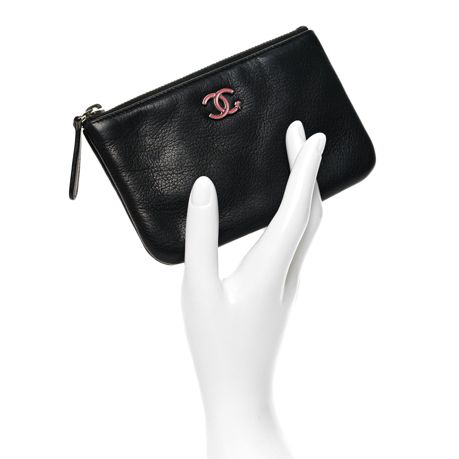 Chanel Goatskin Cosmetic Pouch Black 2 of 8