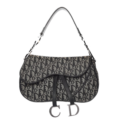 Christian Dior Monogram Double Saddle Bag Black 1 of 9