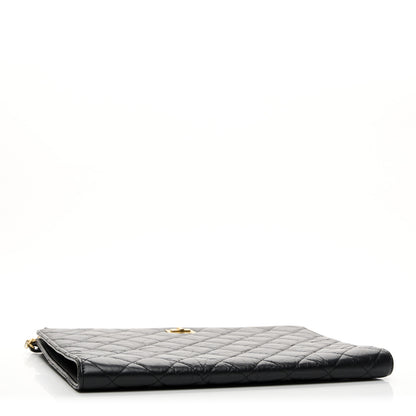 Chanel Aged Calfskin Quilted 2.55 Reissue Pouch With Handle Black 8 of 14