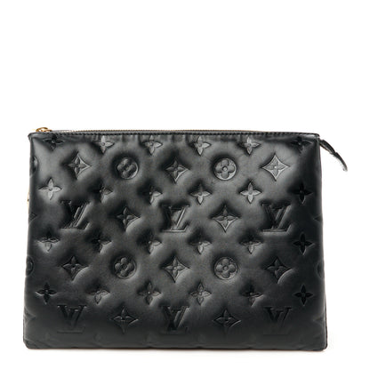 Louis Vuitton Lambskin Embossed Monogram Coussin PM Black 1 of 11