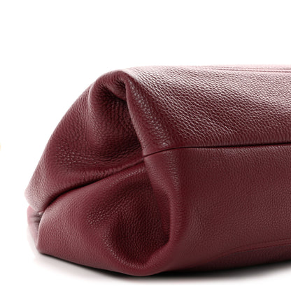 Gucci Grained Calfskin Softbit Maxi Shoulder Bag Rosso 9 of 10