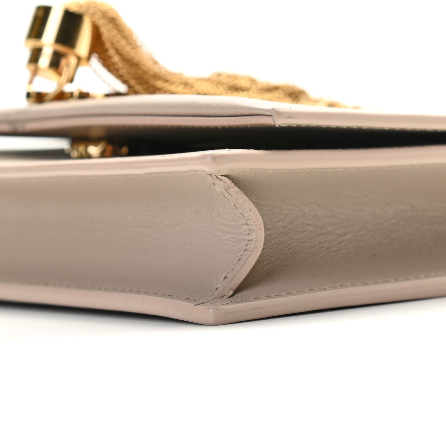 Smooth Calfskin Classic Monogram Kate Tassel Chain Wallet Nude Powder