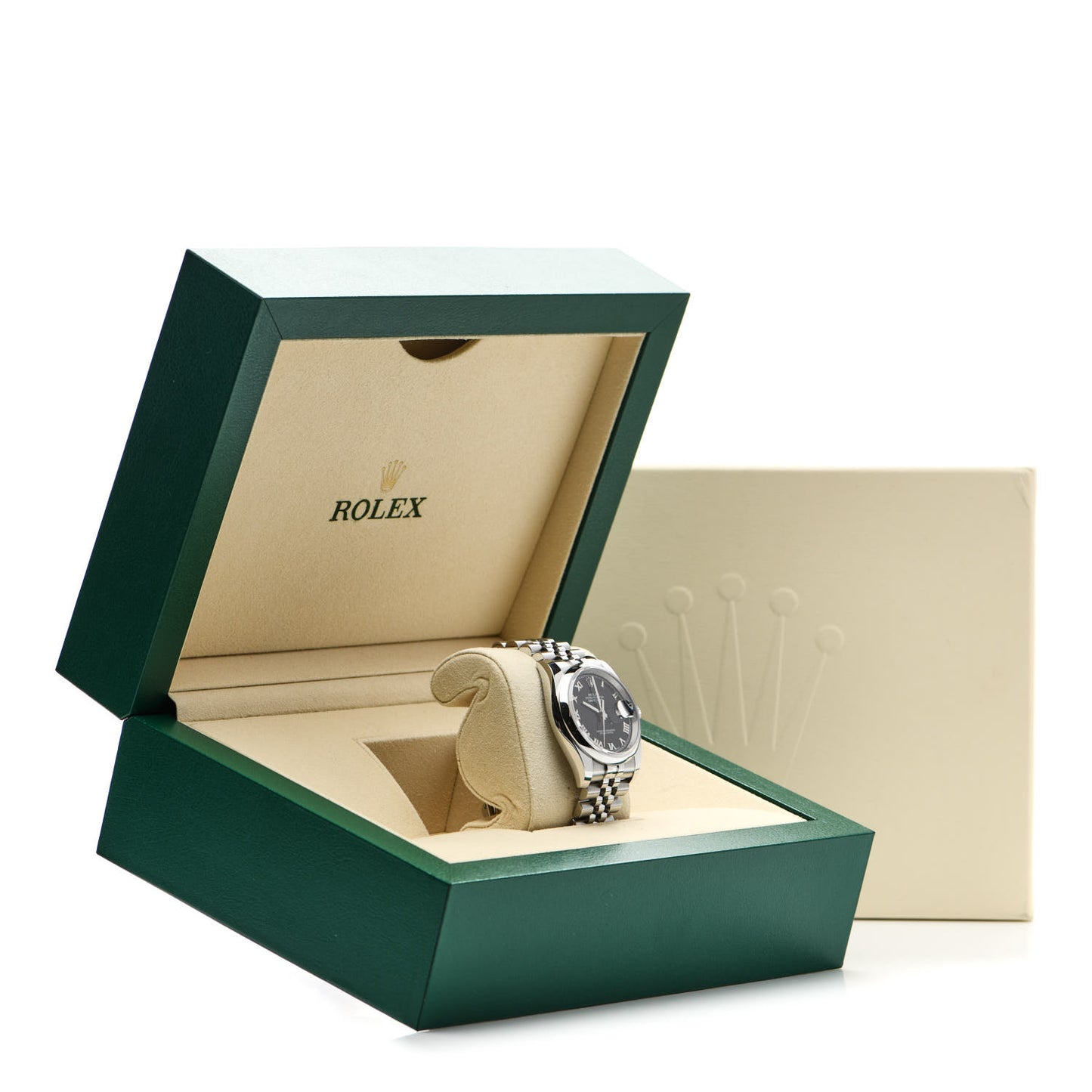 Stainless Steel 36mm Oyster Perpetual Datejust Watch Black Roman 116200